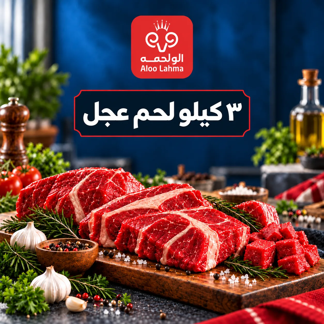 لحم عجل3 كيلو